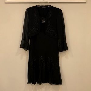 SL fashions black cocktail dress size 10P